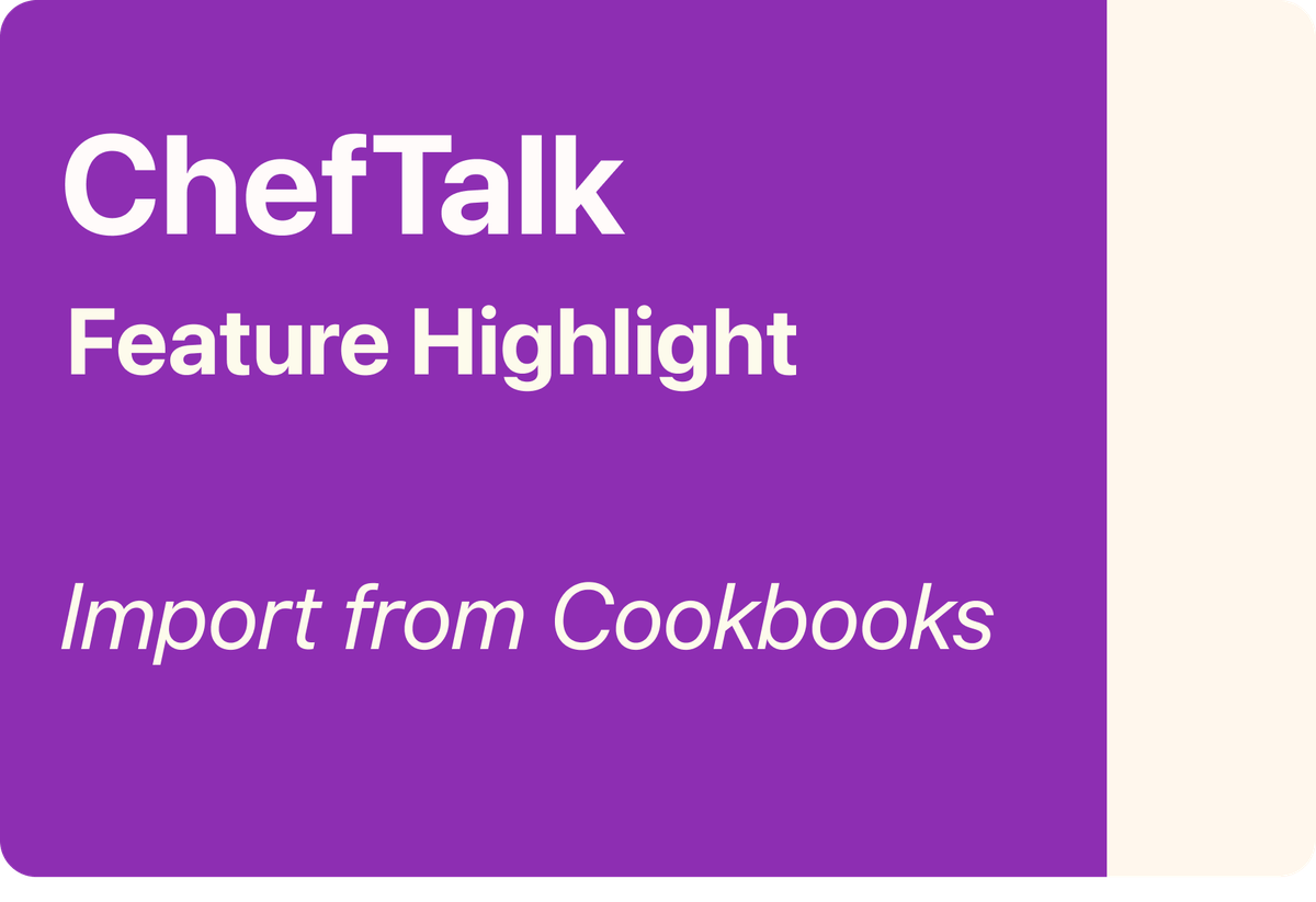 Capture Cookbook Recipes